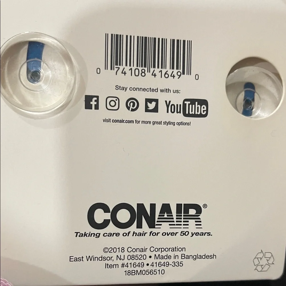NEW! CONAIR suction cup 10X Magnifying Mirror